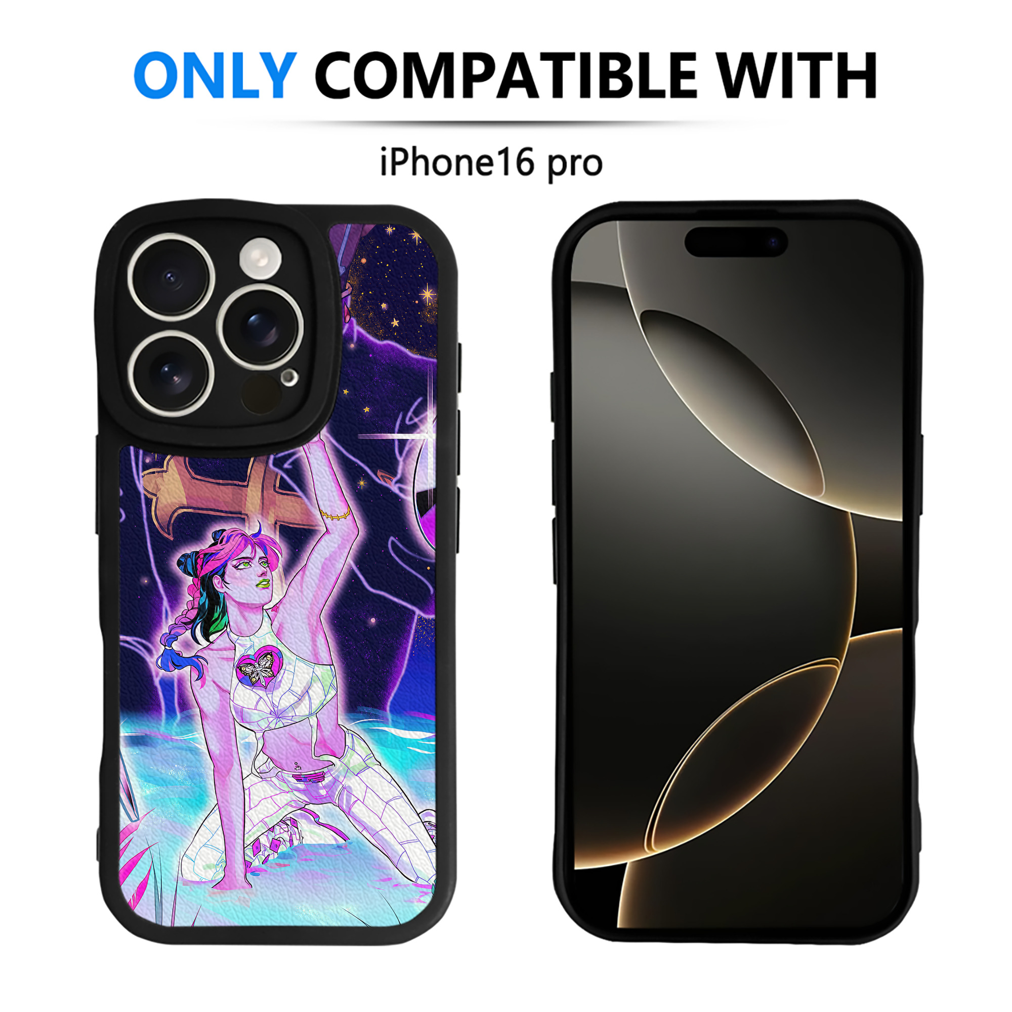 （画像用） ジョジョの奇妙な冒険 JoJo's Bizarre Adventure 【iPhone 16シリーズ対応】シリコンスマホケース（レザー調） 材質：シリコン